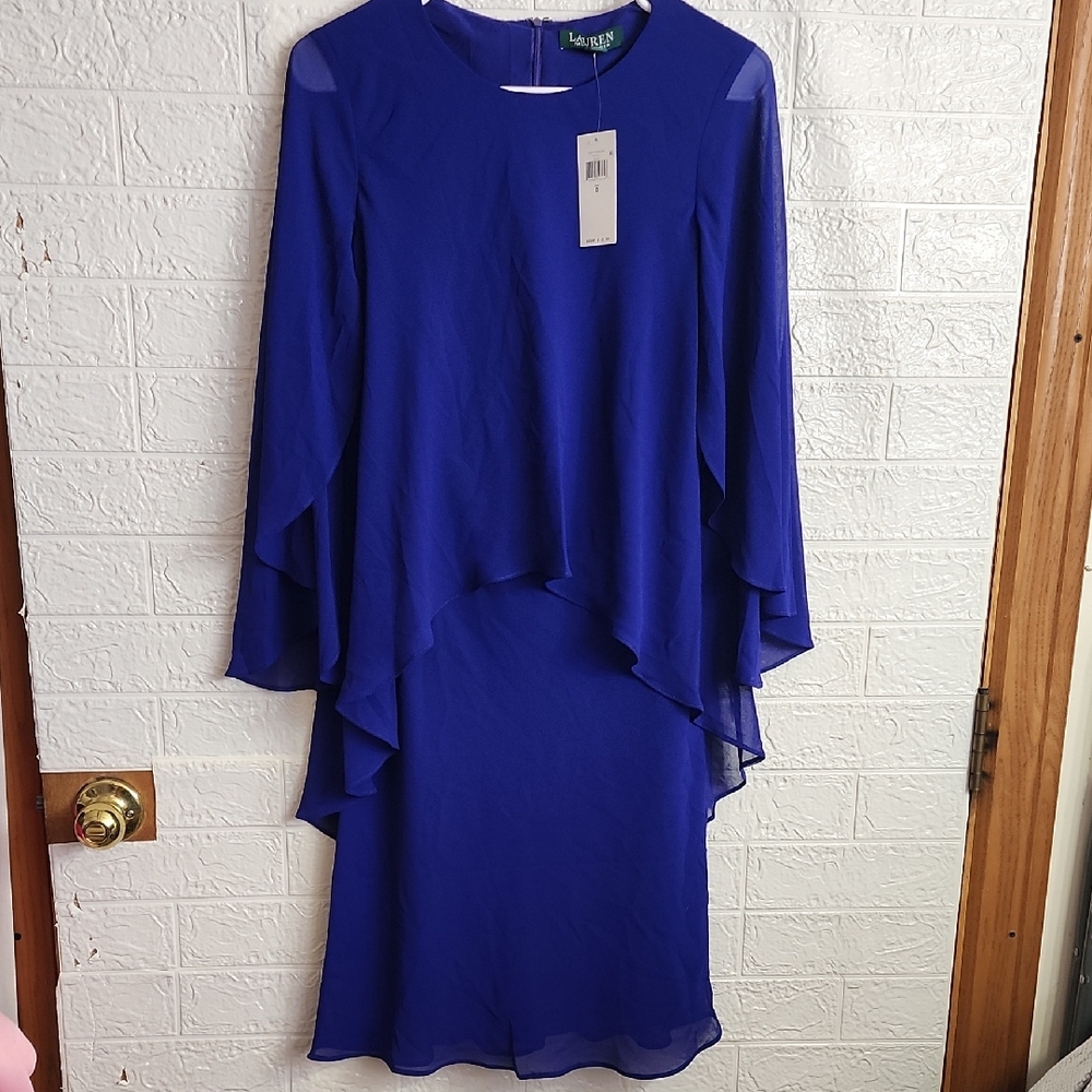 Ralph Lauren Royal Blue Long Sleeve Dress